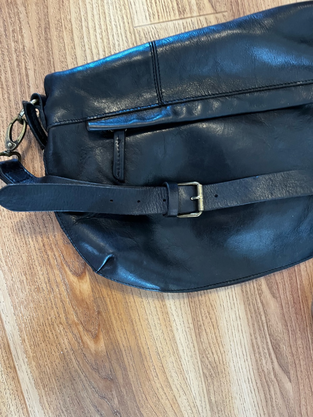 Bed Stu Tahiti Black Leather Cobbler Bohemian Fold Over Crossbody/Hand Bag - Picture 11 of 16
